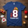 8 Years Old Firefighter Birthday T-Shirt creative graphic design printed on comfortable cotton t-shirt
