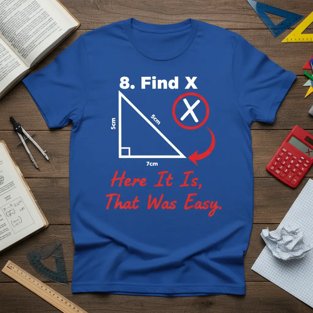 8. Find X Here It Is, That Was Easy. Math T-Shirt