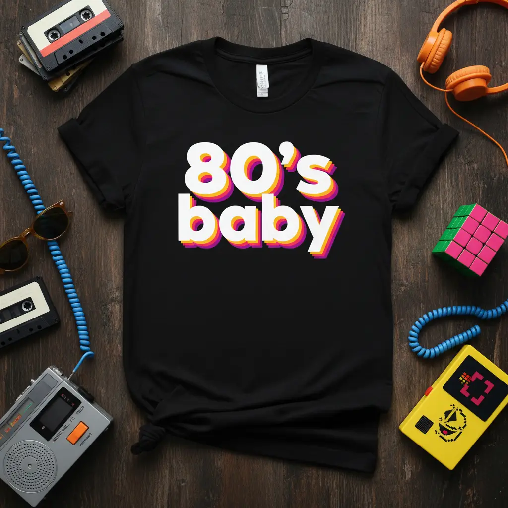 80’s Baby Retro 80s Style T-Shirt Fun Nostalgia Gift