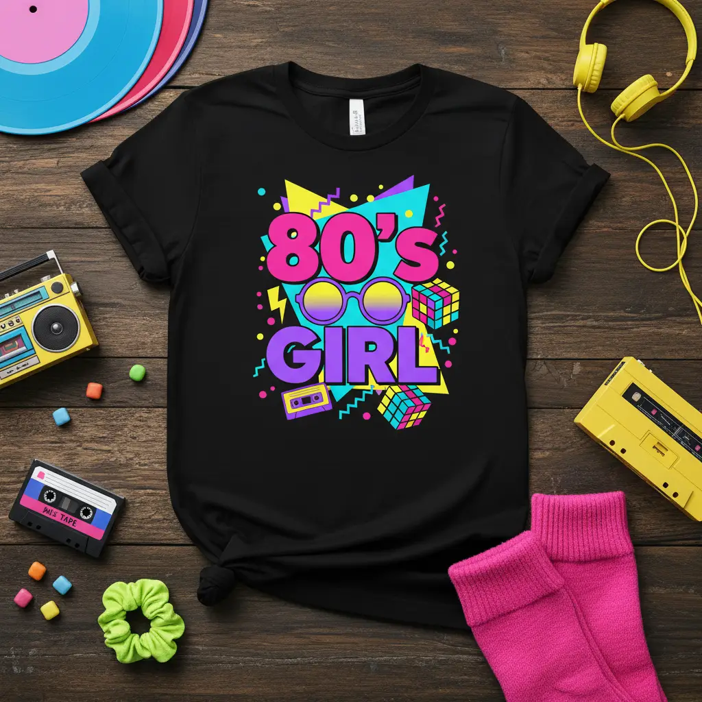 80’s Girl Retro 80s Style T-Shirt Fun Nostalgic Gift