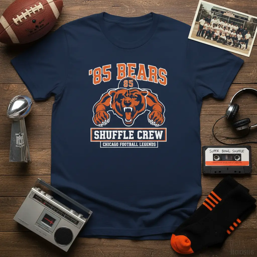 ’85 Bears Shuffle Crew Chicago Football Legends T-Shirt