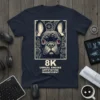 8K Unreal Engine Artstation Magnificent French Bulldog T-Shirt design featuring a detailed dog portrait with gears and tech elements