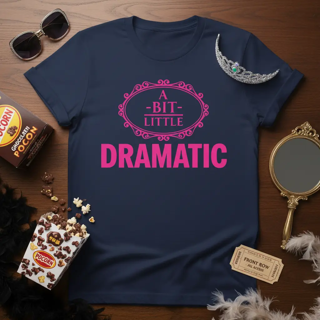 A Bit Little Dramatic Quote T-Shirt Sassy Statement Gift