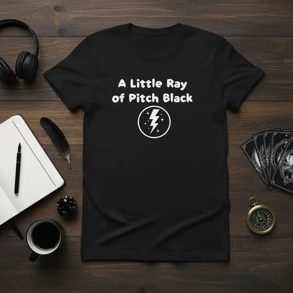 A Little Ray of Pitch Black Quote T-Shirt Funny Dark Humor Gift