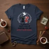 A sister is God's way of making sure we never walk alone quote on a navy t-shirt with sister graphic
