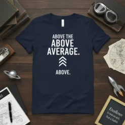 Above The Above Average Above eye-catching graphic design printed on comfortable cotton t-shirt