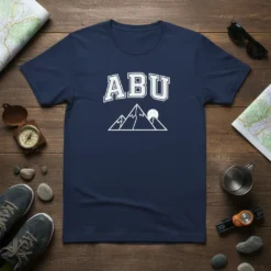 ABU Mountains creative graphic design printed on comfortable cotton t-shirt