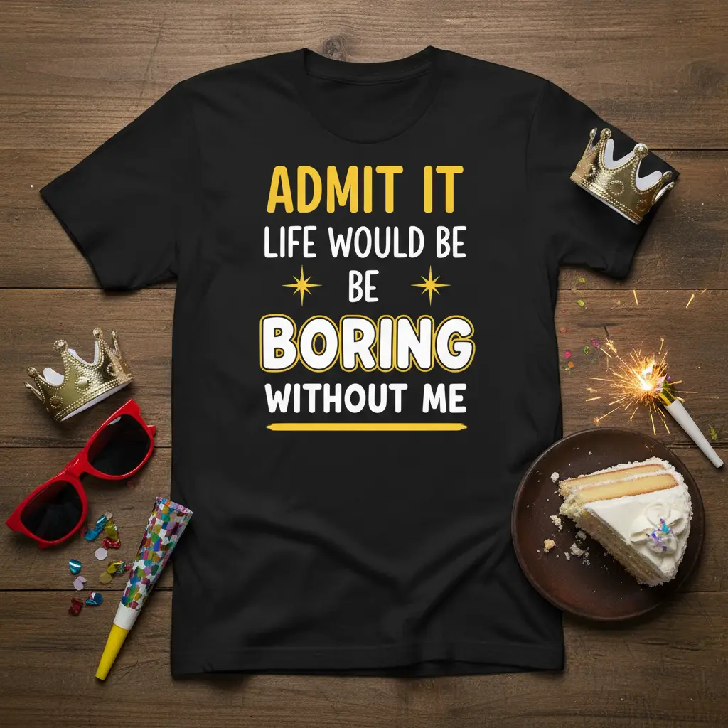 Admit It Life Would Be Boring Without Me T-Shirt