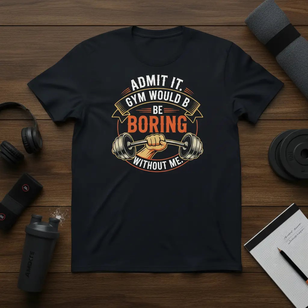 Admit It. Gym Would Be Boring Without Me. T-Shirt