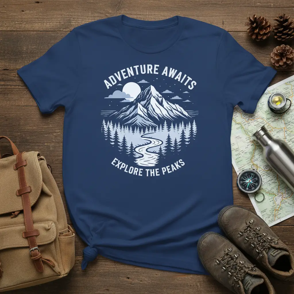 Adventure Awaits Explore the Peaks Mountain T-Shirt