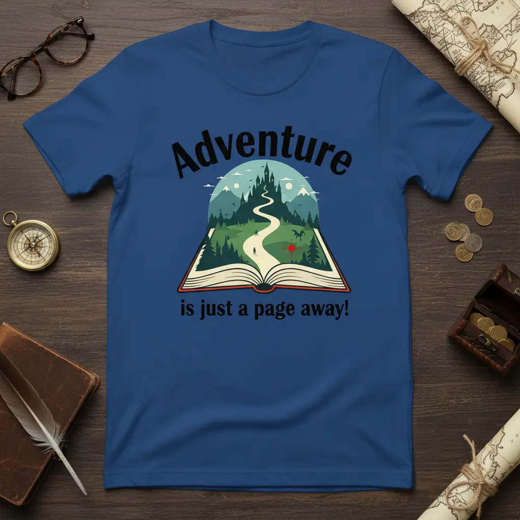 Adventure Is Just a Page Away Book Lover T-Shirt