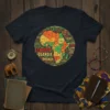 Africa map word cloud t-shirt design featuring country names in various colors and sizes, symbolizing continent's diversity