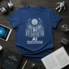 AI SMART MACHINES, SMARTER FUTURE detailed graphic design printed on comfortable cotton t-shirt