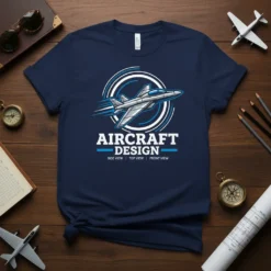 AIRCRAFT DESIGN SIDE VIEW text design featuring eye-catching typography on quality t-shirt