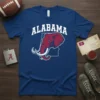 Alabama Elephant T-Shirt design featuring the Crimson Tide elephant logo and state outline in navy blue