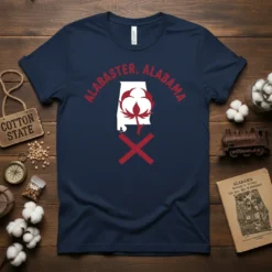 Alabaster Alabama unique graphic design printed on comfortable cotton t-shirt
