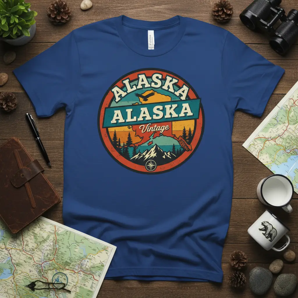 Alaska Vintage T-Shirt Retro Travel Adventure Gift