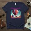 Albuquerque Carry Me Away t-shirt design with hot air balloons and desert landscape