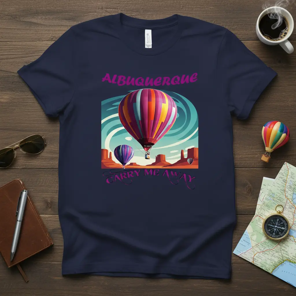 Albuquerque Carry Me Away Hot Air Balloon T-Shirt