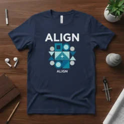 ALIGN ALIGN geometric design stylish graphic design printed on comfortable cotton t-shirt