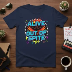 Alive Out Of Spite Phoenix T-Shirt with retro graphic design and bold text