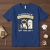 T-shirt design featuring a Siamese cat wearing a crown, with text "ALL GUESTS MUST BE APPROVED BY THE CAT" and