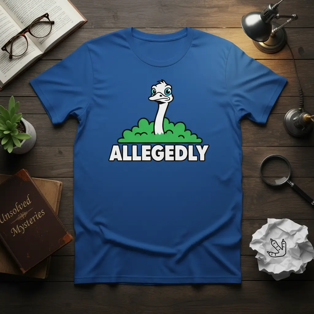 Allegedly Ostrich Funny Quote T-Shirt Sarcastic Gift