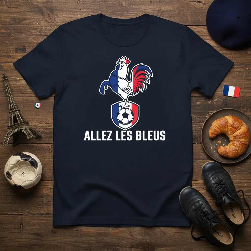 Allez Les Bleus French Soccer Fan T-Shirt Support France
