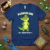 Alligator King Est. Swamp Royalty t-shirt with a cartoon alligator wearing a crown