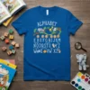 Alphabet Animals T-Shirt for kids with letters A-Z and corresponding animal graphics like elephants, giraffes, and pandas