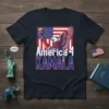 America 4 Kamala t-shirt with an eagle holding a torch in front of the US flag