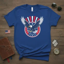 American Eagle Graphic T-Shirt with red, white, and blue patriotic circle design