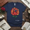 Anatomical Heart Rose Design eye-catching graphic design printed on comfortable cotton t-shirt