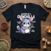 Anatomy of a Chinchilla T-Shirt featuring a cute chinchilla with humorous labels like Floofy Tail and Snack Storage