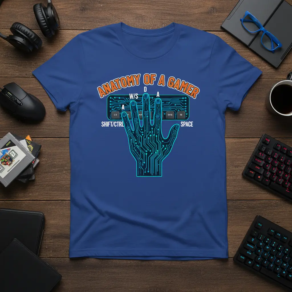 Anatomy of a Gamer T-Shirt Unique Gift for Gamers