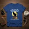 And, above all. beware of the cat quote with black cat on books t-shirt design