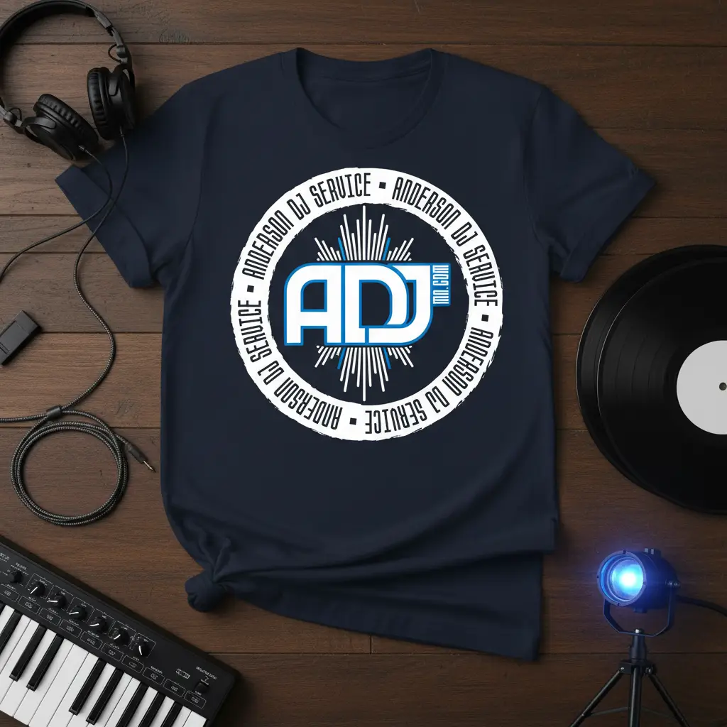 Anderson Dj Service Adj Dj.com T-Shirt Music Event Gear