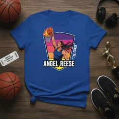 Angel Reese The Ticket eye-catching graphic design printed on comfortable cotton t-shirt
