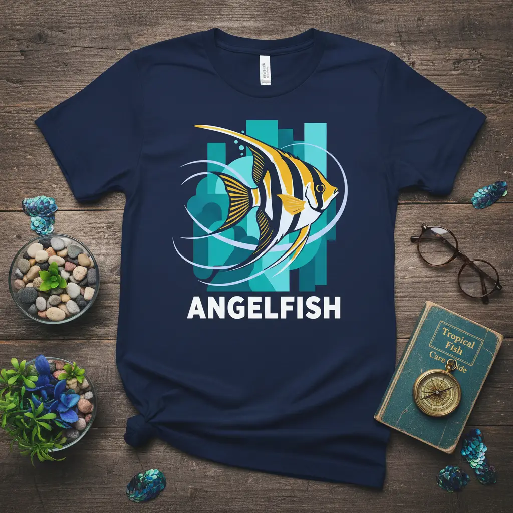 Angelfish T-Shirt detailed print printed on comfortable cotton fabric creating a standout t-shirt