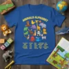 Animals Alphabet T-Shirt with cartoon animals and letters A-Z, ideal for kids learning