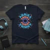 Annika Annina Name Design T-Shirt with colorful, layered text and star accents