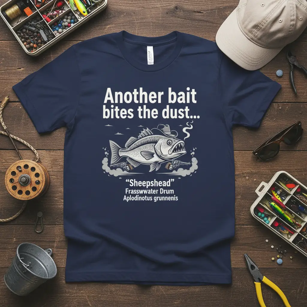 Another Bait Bites the Dust Sheepshead Fishing T-Shirt