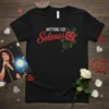Black t-shirt with red text "Anything For Selenas" and a red rose graphic. Features the primary keyword