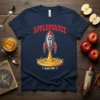 Applesauce Blast Off T-Shirt featuring a rocket launching applesauce with red text and playful graphics