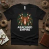 Arachnid Empire t-shirt featuring a stylized tarantula graphic and bold white text, perfect for spider enthusiasts