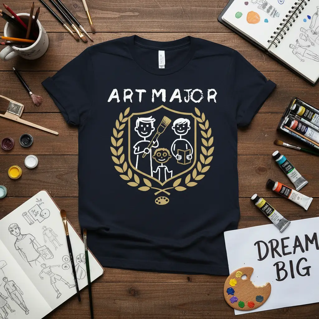 Art Major T-Shirt Gift for Art Students & Creatives