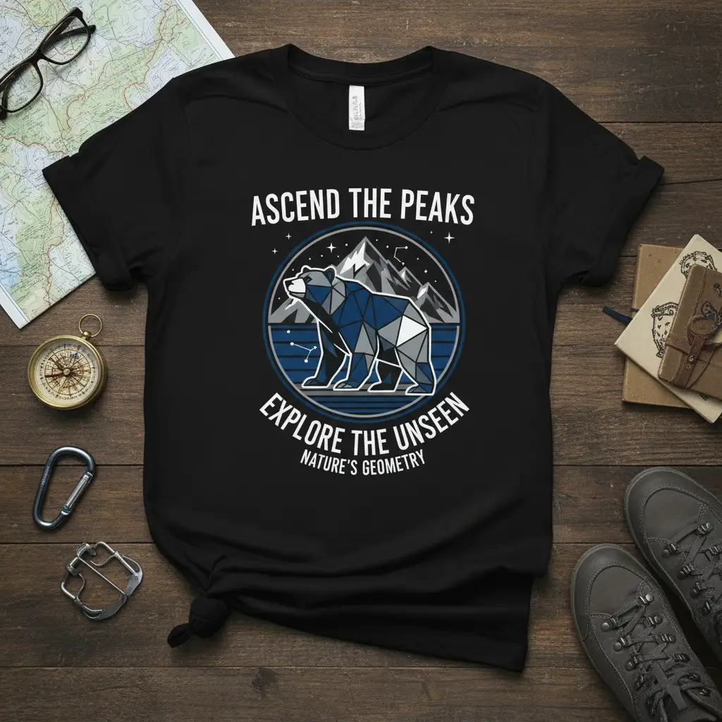 Ascend the Peaks Explore the Unseen T-Shirt Nature’s Geometry