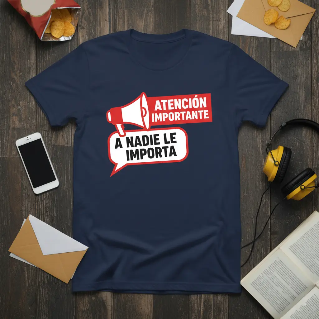 Atención Importante a Nadie Le Importa Spanish Tee