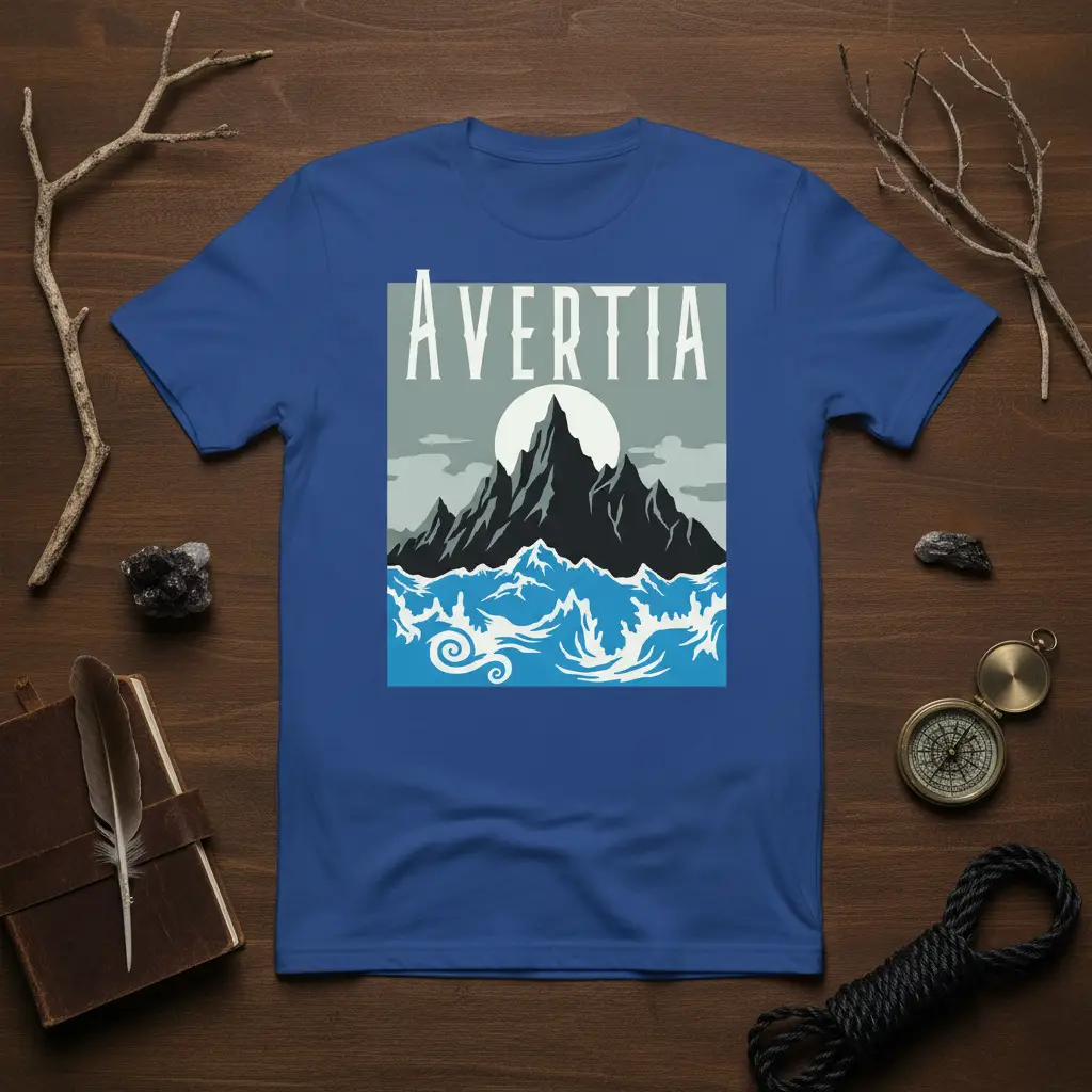 Avertia Mountain & Ocean Graphic T-Shirt Adventure Apparel