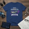 AWS DeepRacer League T-Shirt featuring a futuristic race car and circuit board design, perfect for tech enthusiasts